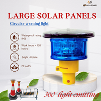 Balise solaire rotative 4 LED Rouge/Jaune/Blanc/Bleu/Vert 105*150.8mm Autonomie 120H Garantie 1 an Protection IP66 Époxy