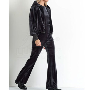 Conjunto Deportivo de Mujer, Estilo Flare, Invernal, Color Sólido, Informal, Tejido, para Amantes del Fitness y Creadoras de Tendencias - Product Image 4