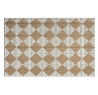 Meistverkauftes Produkt Indischer Hersteller Moderner Geometrischer Jute-Teppich Rechteckiger Outdoor Rutschfester Flachgewebter Beige-Weißer Teppich