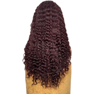 วิกผมยาวคุณภาพสูงสีเบอร์กันดีแบบหยิก ทำจากผมแท้ของคนเวียดนาม - Product Image 6