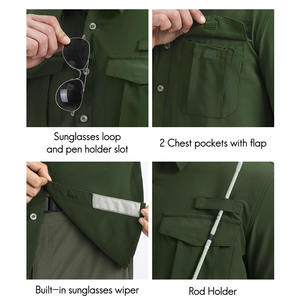 เสื้อตกปลาผู้ชายแบบพรีเมียมลำลอง ระบายอากาศได้ดี สีสันปรับแต่งได้ ดีไซน์ใหม่ทันสมัย - Product Image 5