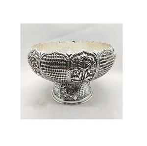 Tazón de fruta decorativo de Metal de la mejor calidad con acabado plateado Tazón decorativo elegante de Metal de aluminio con acabado de níquel hecho a mano - Product Image 2