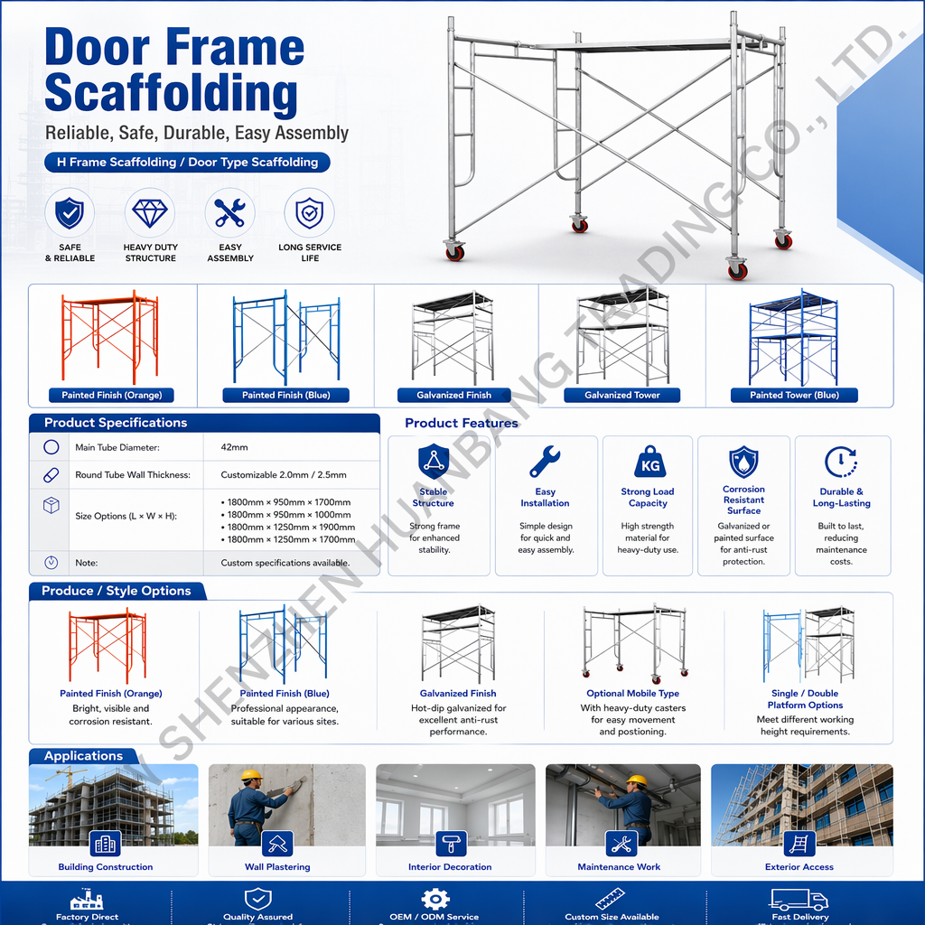 Light Duty Aluminium Frame Scaffolding Q235 HDG Modular Tool-Free Walking Board 3 Level 500kg For Warehouse Workshop Use 1 Year · image 6