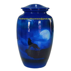 โกศเพลิงศพ Hummingbird พิมพ์สําหรับอุปกรณ์งานศพเถ้ามนุษย์ โกศอนุสรณ์อลูมิเนียมในราคาขายส่งผลิตในอินเดีย - Product Image 3