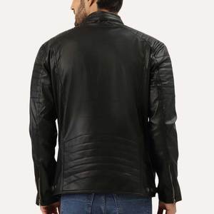 Chaqueta de cuero motorista para hombre al por mayor cantidad a granel servicio OEM/ODM chaqueta de cuero resistente al agua para hombre - Product Image 3