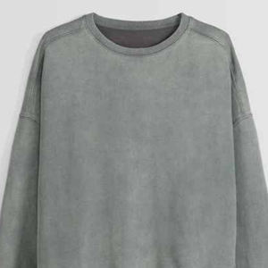 Women Vintage Washed Grey Sweatshirt and Pants Set <b>Oversized</b> <b>Lounge</b> Wear Casual Loose Fit Pullover Relaxed Comfy Outfit - Product Image 3