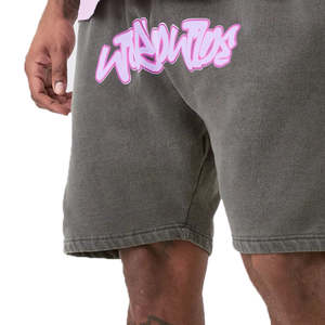 Pantalones cortos transpirables hechos en fábrica para hombre, diseño personalizado con cierre de cordón a precio - Product Image 2