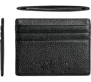 Tarjetero de cuero genuino personalizado, ligero, de alta calidad, tarjetero para hombre, Cartera de bolsillo, Mini Smart Slim Crazy Horse de cuero - Product Image 5