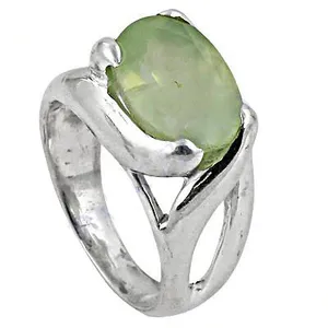 925 <b>Silver</b> Fine Jewelry <b>Set</b> with Green Gemstone Women's Daily Wear <b>Ring</b> - Product Image 1