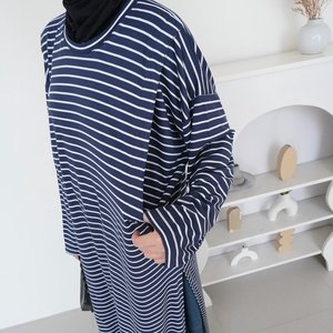ByMeldev Basic Oversized Rayon Knit Tunik Busui Nonbusui Bumil Friendly สำหรับผู้ใหญ่ - Product Image 5