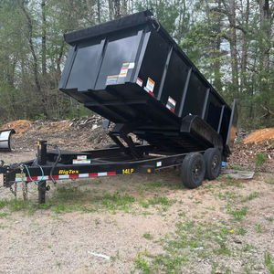 Remolque volquete agrícola de 5 toneladas operado por un solo tractor con motor y engranaje para uso agrícola Compre remolque volquete barato Inclinación hidráulica - Product Image 1