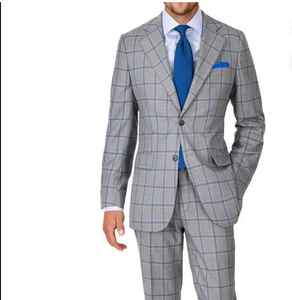 Novedades 2025 Traje de Hombre Impermeable Gris Liso, Pantalón y Chaqueta de Negocios, Tejido de Lana Peinada, Transpirable, Tallas Grandes, Logotipo Personalizado, Tendencia - Product Image 4