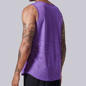 Camiseta de práctica de baloncesto de malla Reversible para hombre, camiseta de baloncesto juvenil sin mangas de secado rápido BSCI, poliéster, ropa deportiva - Product Image 5