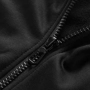 Venta al por mayor personalizado cremallera Sudadera con capucha pantalones térmicos hombres Casual Sudadera con capucha bajo MOQ mejor calidad polar hombres sudaderas con capucha 330 GSM para hombres - Product Image 4