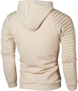 Recién llegados, sudaderas con capucha para hombre, sudaderas con capucha informales con cordón de manga larga Jacquard a cuadros con bolsillos Kanga - Product Image 6