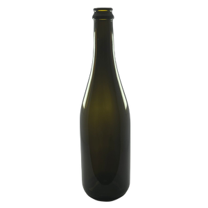 Botella de vidrio verde oliva oscuro de 750ml Tapa de rosca metálica Muestra gratis Logotipo personalizable para difusor de agua con gas Superficie helada - Product Image 4