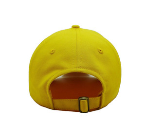 Casquettes de baseball sport PAPPOs personnalisées pour hommes jaune 3D broderie Logo noir structuré marque Vietnam tissu chapeaux - Product Image 6