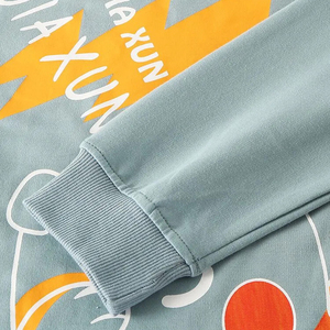 Sweat-shirt à capuche ample pour homme en coton 100% de haute qualité avec broderie personnalisée, col rond, dernier motif imprimé pour l'hiver - Product Image 4