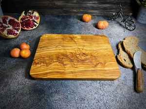 Tabla de cortar de madera natural 100% con mango, accesorios de cocina cuadrados para cortar verduras - Product Image 6
