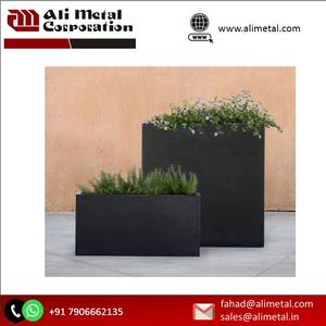 Pequeña caja de maceta de acero galvanizado, decoración de jardín de Metal con recubrimiento en polvo para flores y decoración del hogar al aire libre - Product Image 3