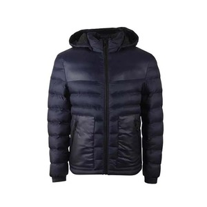 Veste polaire d'hiver à la mode pour hommes nouveau design toile lourde style High Street bleu marine en polyester à prix de gros - Product Image 1