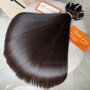 Vente en gros # Extensions de cheveux humains vierges 100% vietnamiennes, lisses et douces, 1B Black Bone Straight, lots de mèches - Product Image 3
