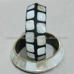 Bracelet élégant vintage fait à la main en nacre incrusté Design intemporel pour les femmes Bracelets de mode uniques par Falak World Export - Product Image 3