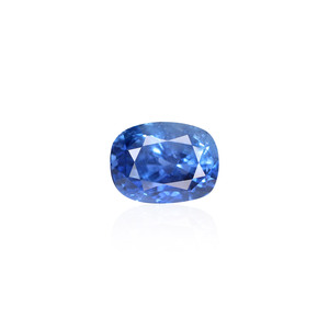 Zafiro Azul de 2.98 Quilates, Piedra Natural Facetada, Color Azul Real Calibrado, 8mm de Altura, 1mm de Orificio, 10mm de Diámetro, Tratado Térmicamente - Product Image 1