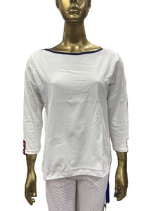Haute qualité GRS certifié écologique Slim coton organique T-Shirt pour femme personnalisable impression motif bouton broderie rapide - Product Image 4