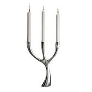 เชิงเทียนโลหะแบบมีเอกลักษณ์ใหม่5แขนพร้อมสีดำโบราณสำหรับตกแต่งบ้านเชิงเทียนเหล็ก - Product Image 4