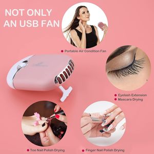 USB Rechargeable Mini Fan Quick Dryer Air Blower for Eyelash <b>Extension</b> <b>Nail</b> Drying Pocket Cooling - Product Image 6