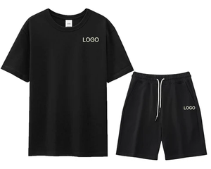 Ensemble t-shirt personnalisé ensemble short de survêtement vêtements d'été pièce 2 t ensemble chemise et short pour hommes avec logo personnalisé - Product Image 3