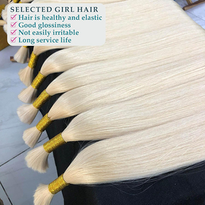 Estensioni di Capelli Umani Vergini Brasiliani Remy Naturali Neri, Marroni, Grigi, Biondi per Intrecciare Senza Trama - Product Image 2