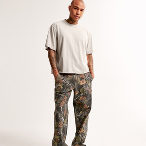 Vente en gros-T-shirts de luxe personnalisés T-shirt en coton pour homme Streetwear T-shirt surdimensionné côtelé à col rond et à épaules tombantes T-shirt lourd pour homme - Product Image 5