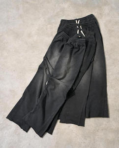 Ensemble pantalon de survêtement évasé et sweat à capuche en coton respirant unisexe jogging lavage à l'acide logo personnalisé survêtement - Product Image 6