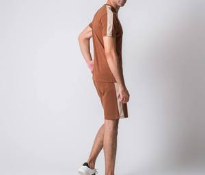 Wholesale Cotton Twin Set <b>Shorts</b> <b>and</b> <b>T</b> <b>Shirt</b> Set With Your Own Design for <b>Men</b> Breathable Twin Sets Two Tone Color Comfortable - Product Image 6