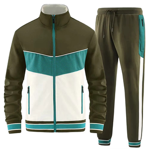 Ropa deportiva de invierno para hombre con capucha y cremallera de 2 piezas de alta calidad, chándal de fútbol, forro polar, entrenamiento de calentamiento ligero - Product Image 2