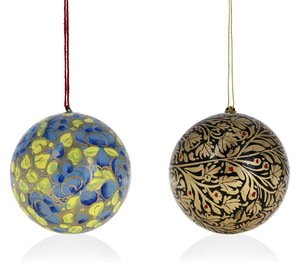Décorations suspendues pour arbre de Noël Ornements en papier mâché Lot de 12, Taille de la boule: 7.62 cm par AYANS - Product Image 5