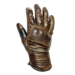 Summer Perforated Motorbike Genuine Leather Black Gloves Motorcycle Auto Racing Wear Leather Gloves For Men - Product Image 5