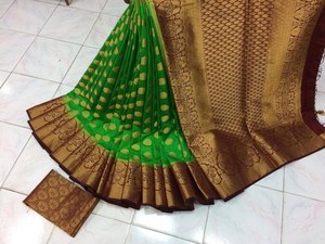 FABZONE PURE SOFT KANCHIVRAM PETHANI SILK <b>SAREE</b> for PARTY WEAR - Product Image 6
