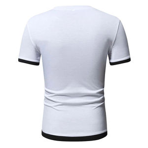 T-shirts en blanc uni Musculation T-Shirt Hommes Workout Shirt Muscle Tee Hommes Fitness Fashion Tops en gros manches courtes t-shirts - Product Image 2