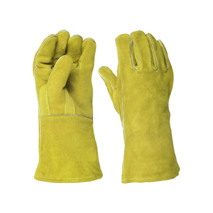 Guantes de soldadura de cuero para todo tipo de clima, guantes de alta elasticidad con palma de pistola para máxima comodidad, dedos completos para una protección adicional - Product Image 4