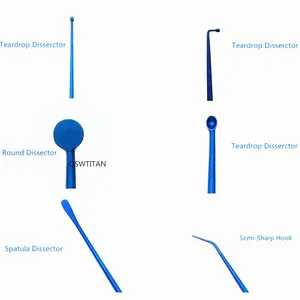 Micro-crochet à nerfs en titane de 21 cm, crochets à vaisseaux, instruments de dissection chirurgicale, instruments de neurochirurgie - Product Image 3