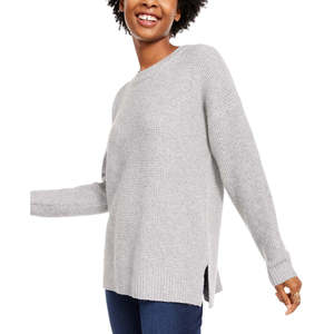 Maglione a Maniche Lunghe Hippie Rose Junior per Ragazze, Casual con Stampa, Lavorato a Maglia, per Autunno e Inverno, Decorazione con Bottoni Frontali, Grigio, Taglia Large - Product Image 1