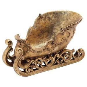 รถเลื่อนหิมะซานตาคลอสสีทองสีแดงดีไซน์หรูหราสไตล์คริสมาสต์ที่มีคุณภาพดีที่สุดตกแต่งบ้านไร่ - Product Image 2