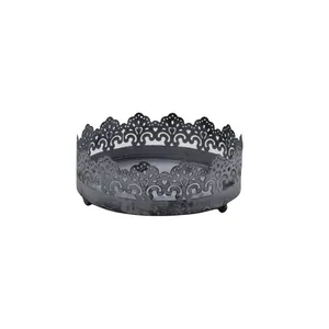 Einzigartiges Design Eisen & Glas Kuchenst änder Home & Hochzeit Dekorative 3D Grey Stone Cup Kuchenst änder Hand gefertigt