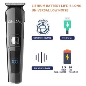 Tondeuse à cheveux et à barbe sans fil, kit de toilettage, étanche, affichage LED de la puissance, lame en céramique pour barbe, tête, visage, corps - Product Image 5