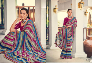 Nuevo diseñador, ligero, étnico, Floral, tela de algodón de lino, respetuoso con el medio ambiente, pañuelos elásticos, lujoso y elegante estampado de aluminio - Product Image 6