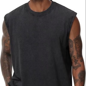Men's Workout Tank <b>Tops</b> Cut Off Sleeveless Muscle Gym T-Shirts Running Beach Loose Fit Tees Summer Clothes Stringer - Product Image 1
