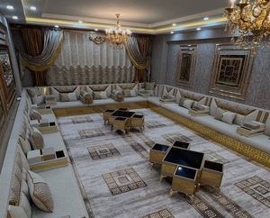 Conjunto de Sala de Estar Tradicional Árabe Majlis |   Tapicería de Tela, Plegable, Extensible, Modular, Estilo Antiguo |   Personalizable |   Envío Gratuito a Todo el Mundo - Product Image 2